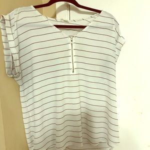 Black and white blouse